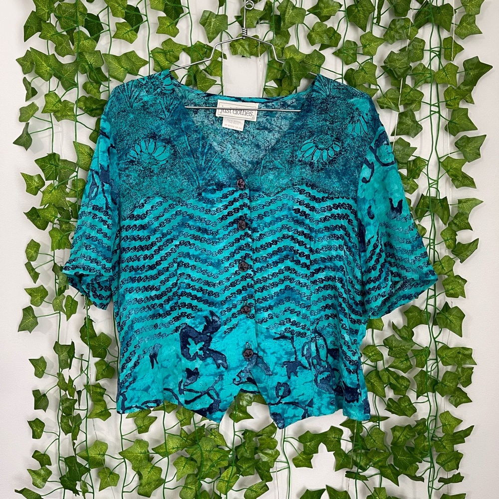 Vintage Just Clothes Button Up Top